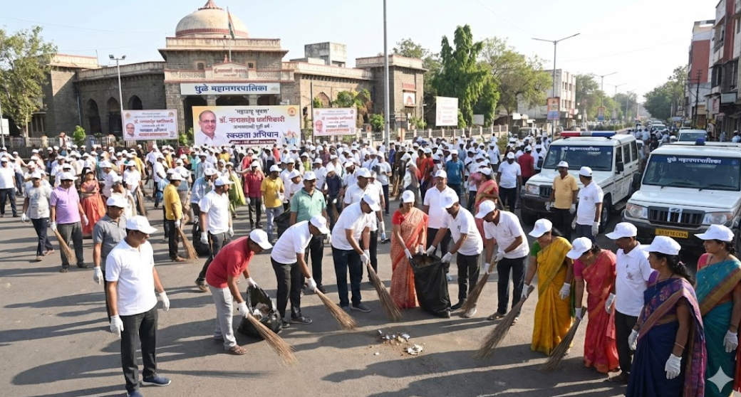 स्वच्छतेचा जागर! धुळ्यात १ मार्चला 'महाराष्ट्र भूषण' धर्माधिकारी परिवाराच्या मार्गदर्शनात स्वच्छता मोहीम.