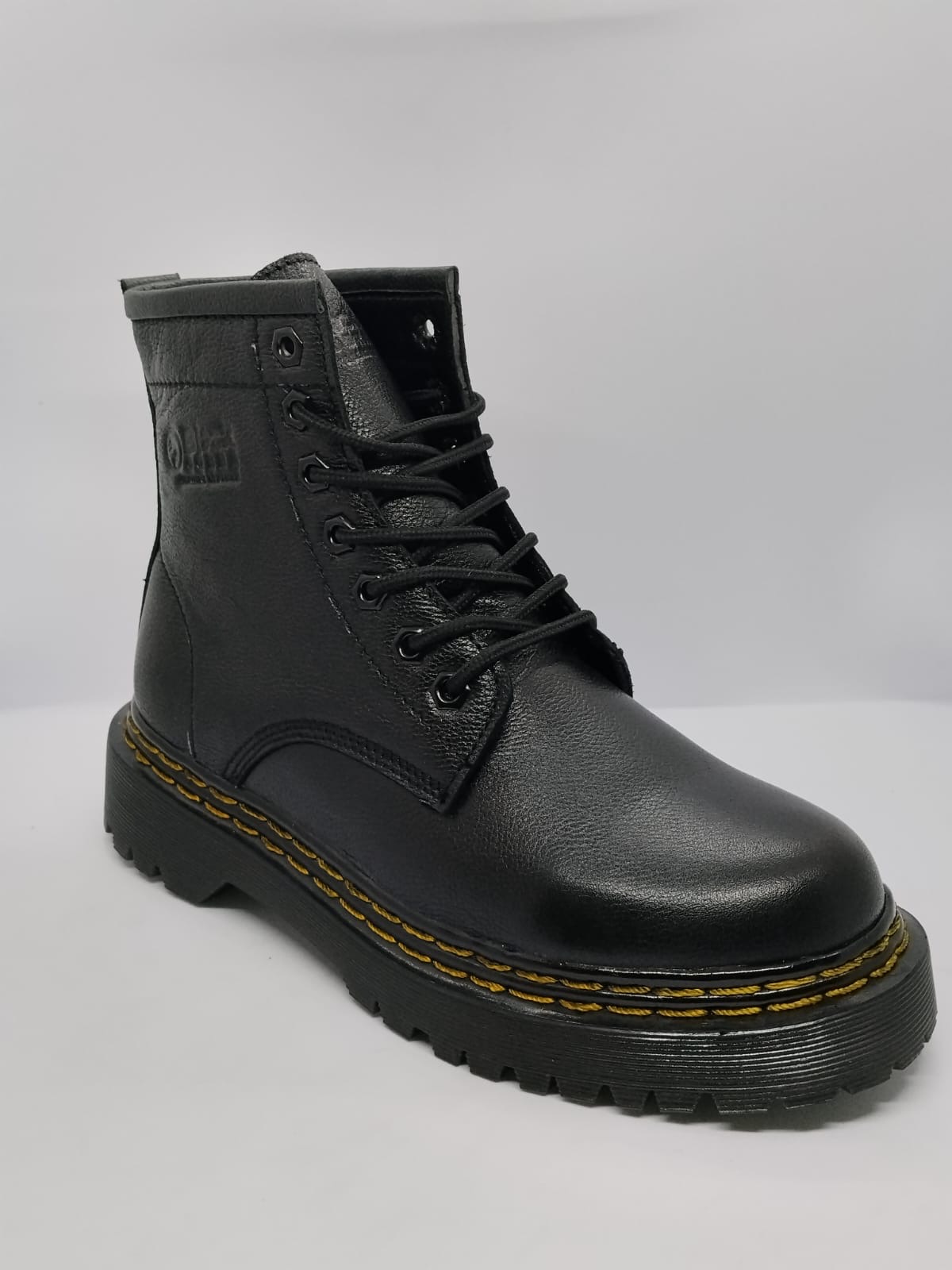Black Cobra Yellow-Welt Combat Boot