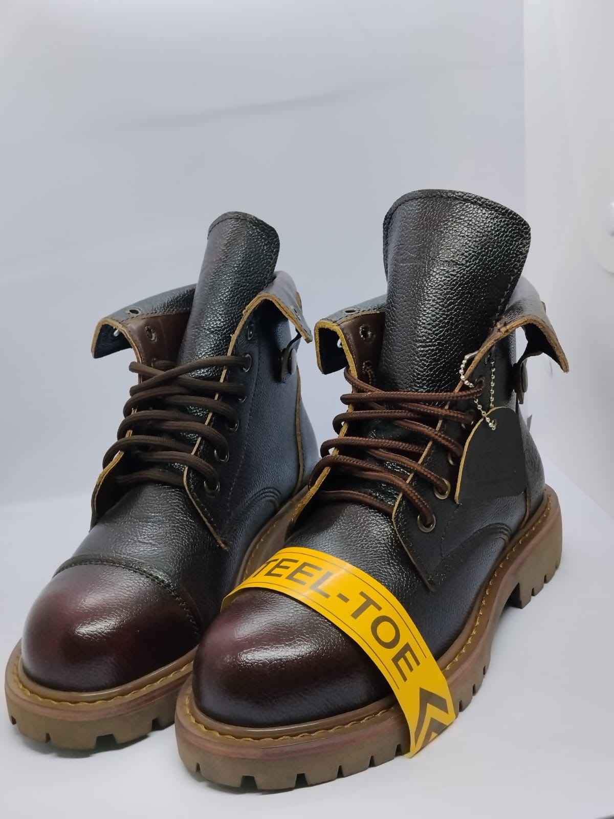Black Cobra Cap-Toe Steel Toe Boot
