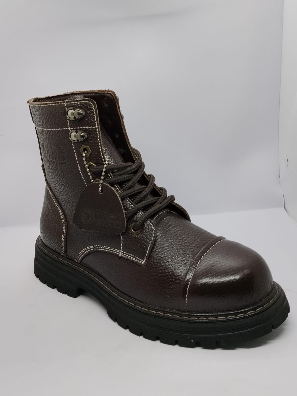 Black Cobra Tagged Cap-Toe Safety Boot