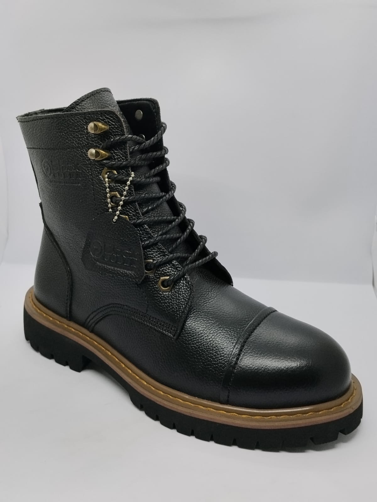 Black Cobra Brass-Eyelet Safety Boot
