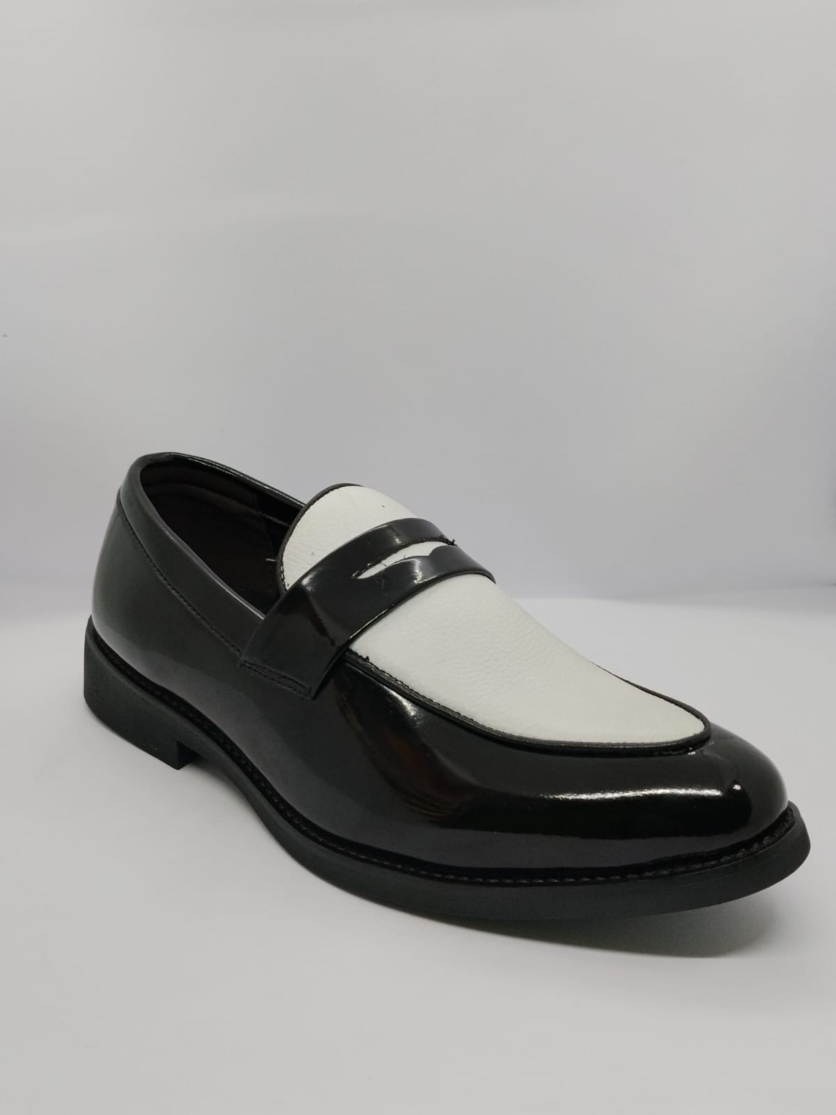 Scorpio Two-Tone Patent Penny Loafer