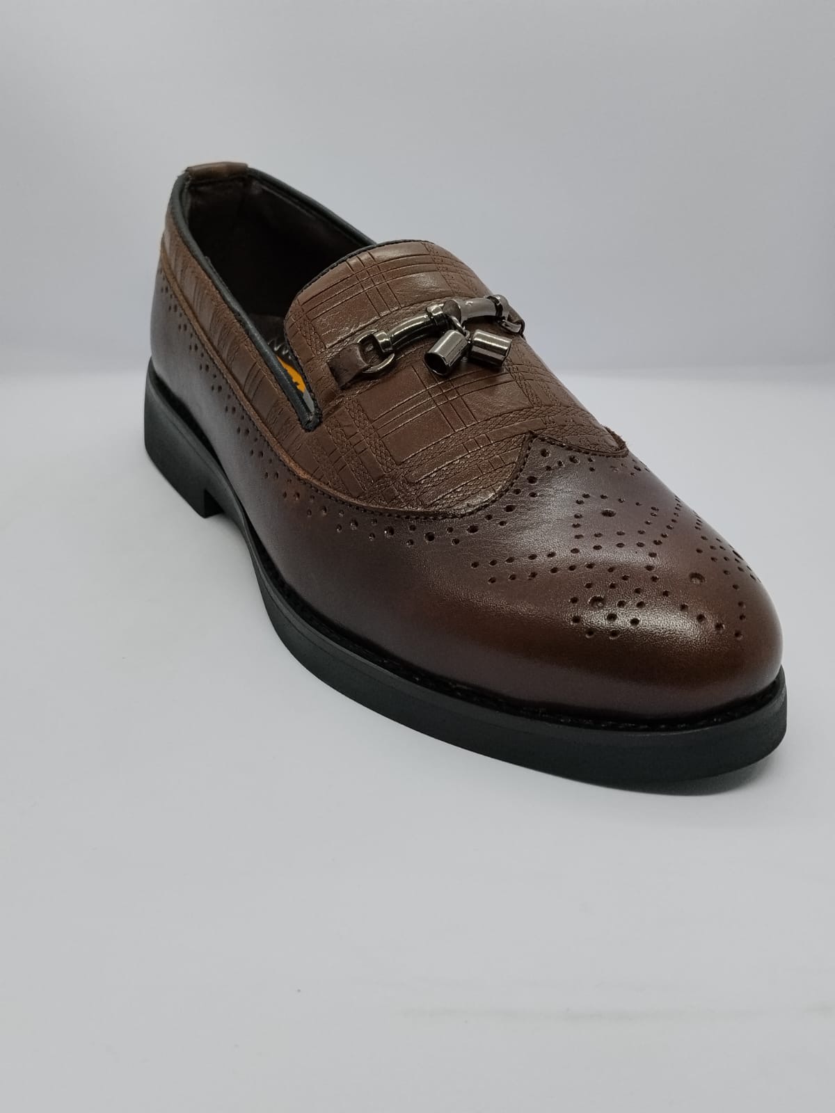 Black Cobra Brogue Bit Loafer