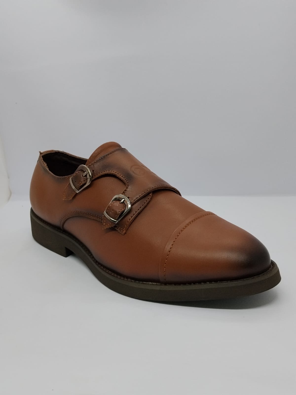 Black Cobra Cap-Toe Double Monk