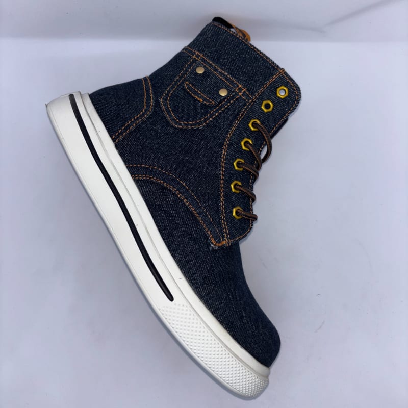 Black cobra high tops jeans sneakers 
