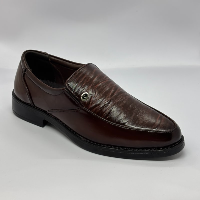 wrinkled textured fiber formal shoes