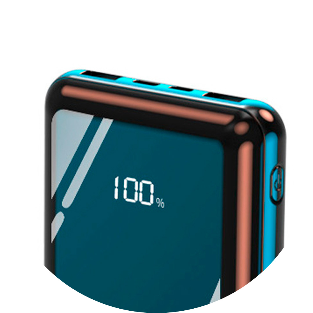 Display digital integrado do Power Bank Loft Wireless