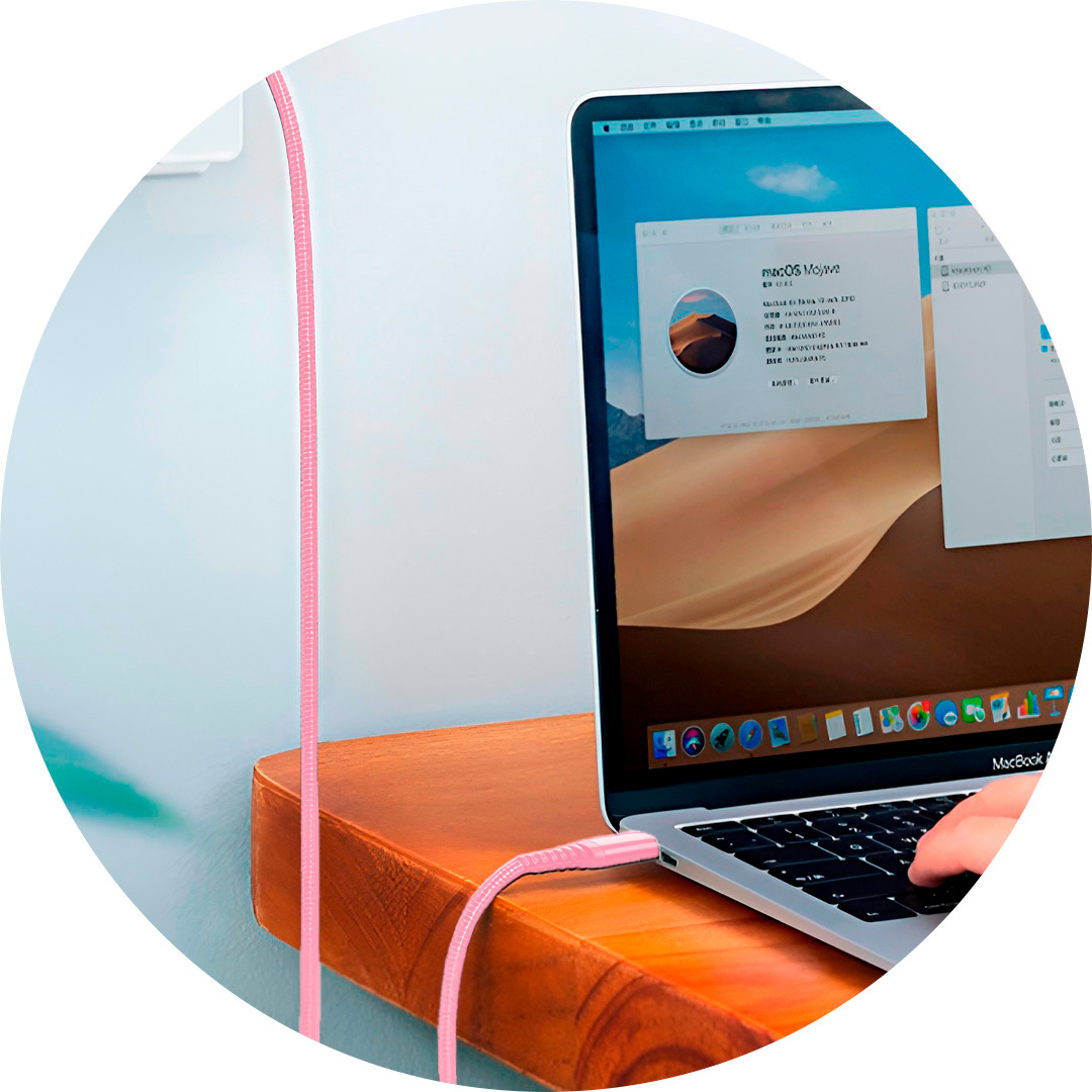 Carregamento rápido 2.4A no Cabo Nylon Luxo Lightning 3m