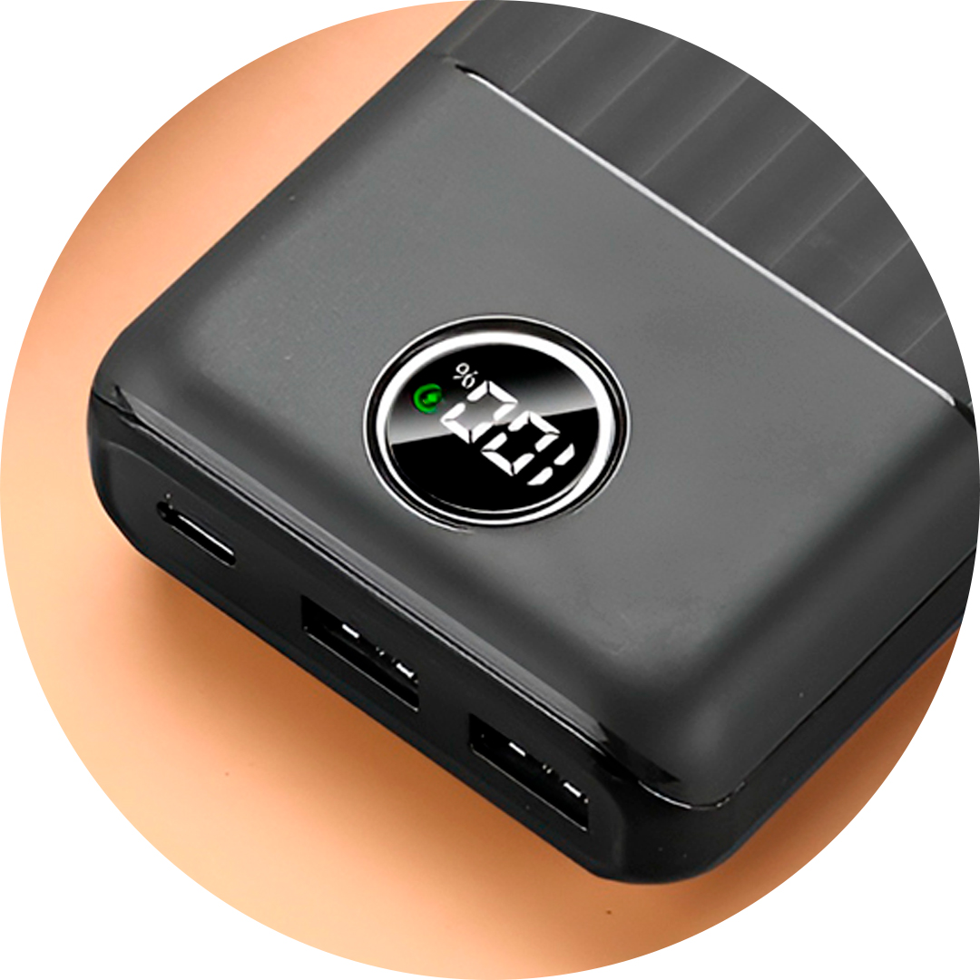 Power Bank Loft Display com três portas USB e Type-C