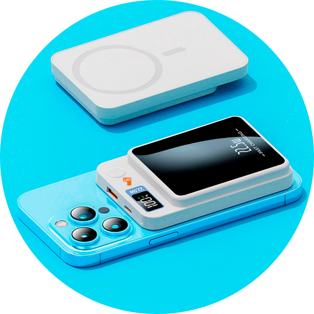 Carregamento magnético wireless do Power Bank Loft 5000mAh