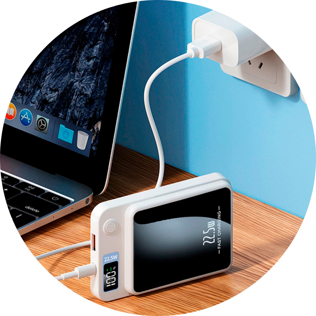 Saída cabeada rápida do Power Bank Loft 5000mAh