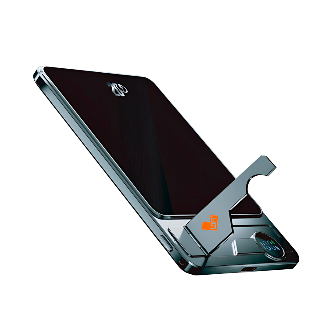 Power Bank Magnética Slim Stand 5000mAh com suporte retrátil integrado