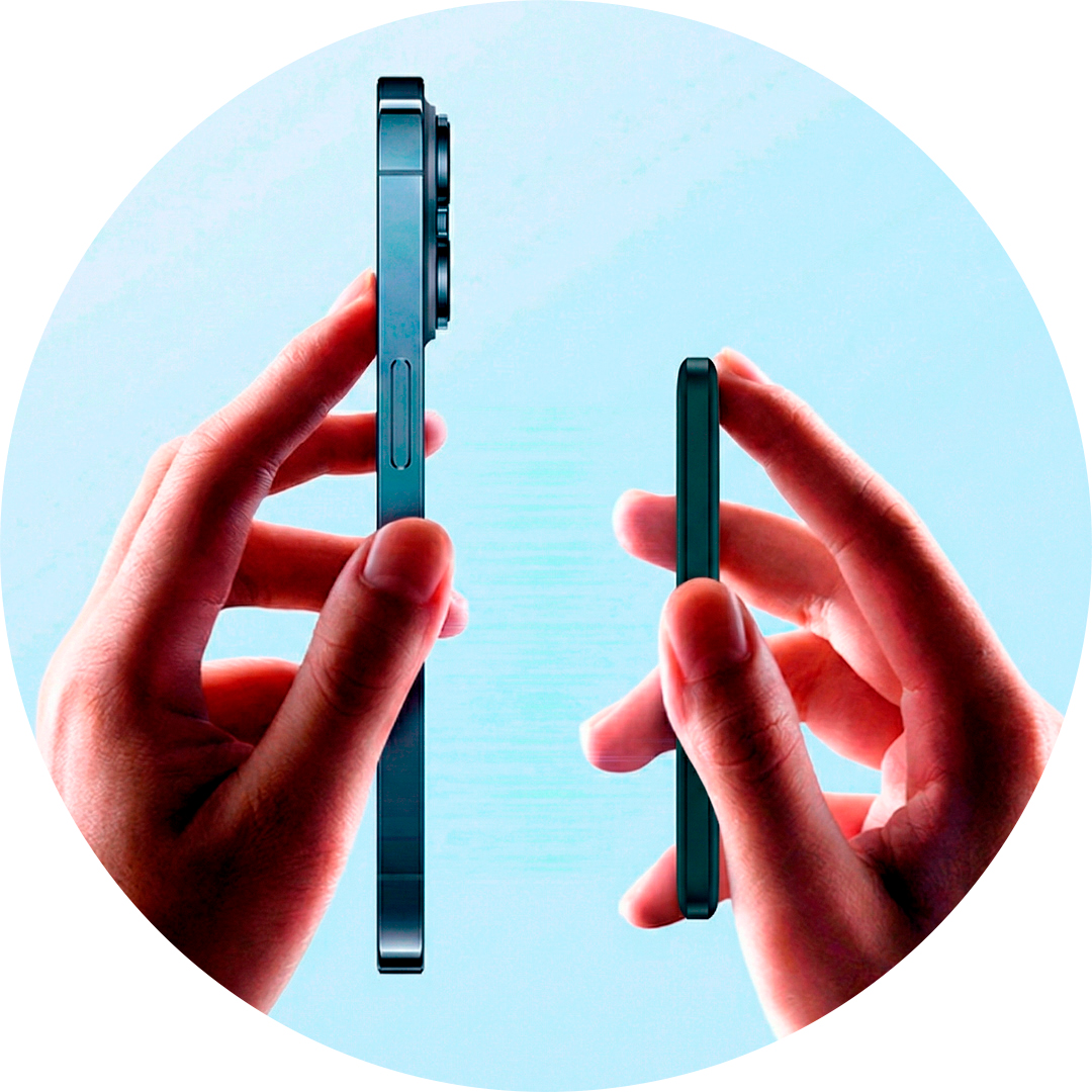 Conexão magnética estável com até 15W de potência sem fio