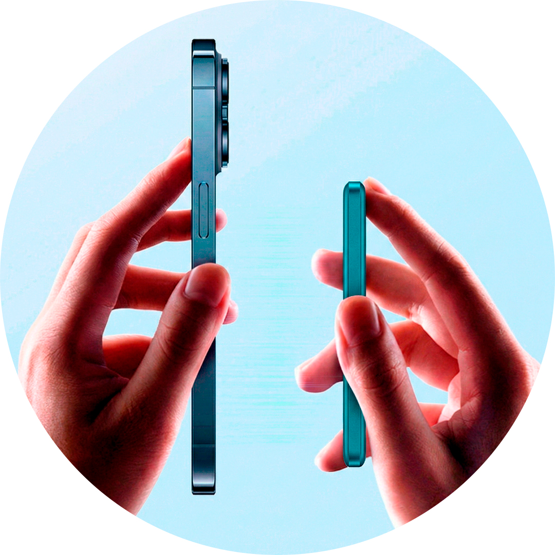 Conexão magnética estável com até 15W de potência sem fio