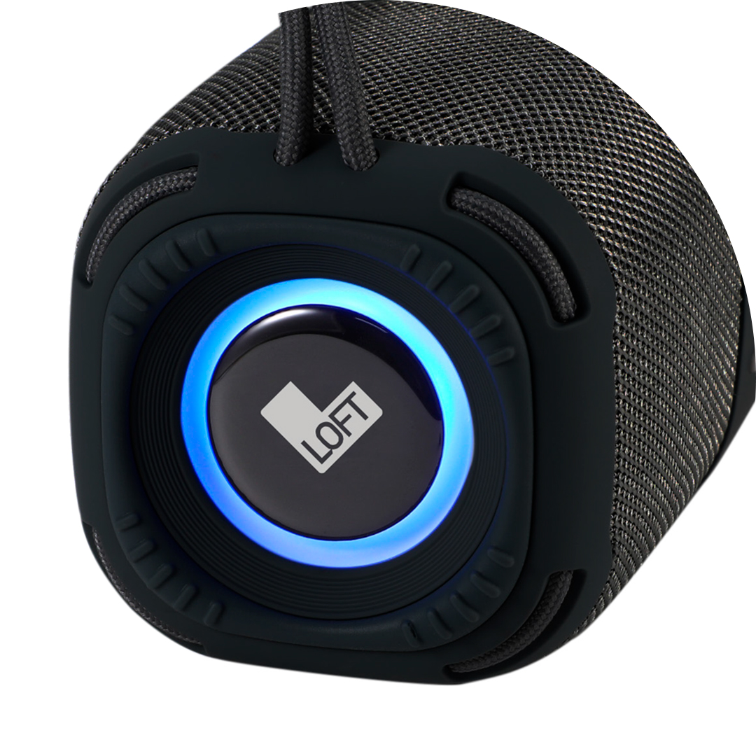 Subwoofers laterais com LEDs RGB da Caixa de Som BumperOne