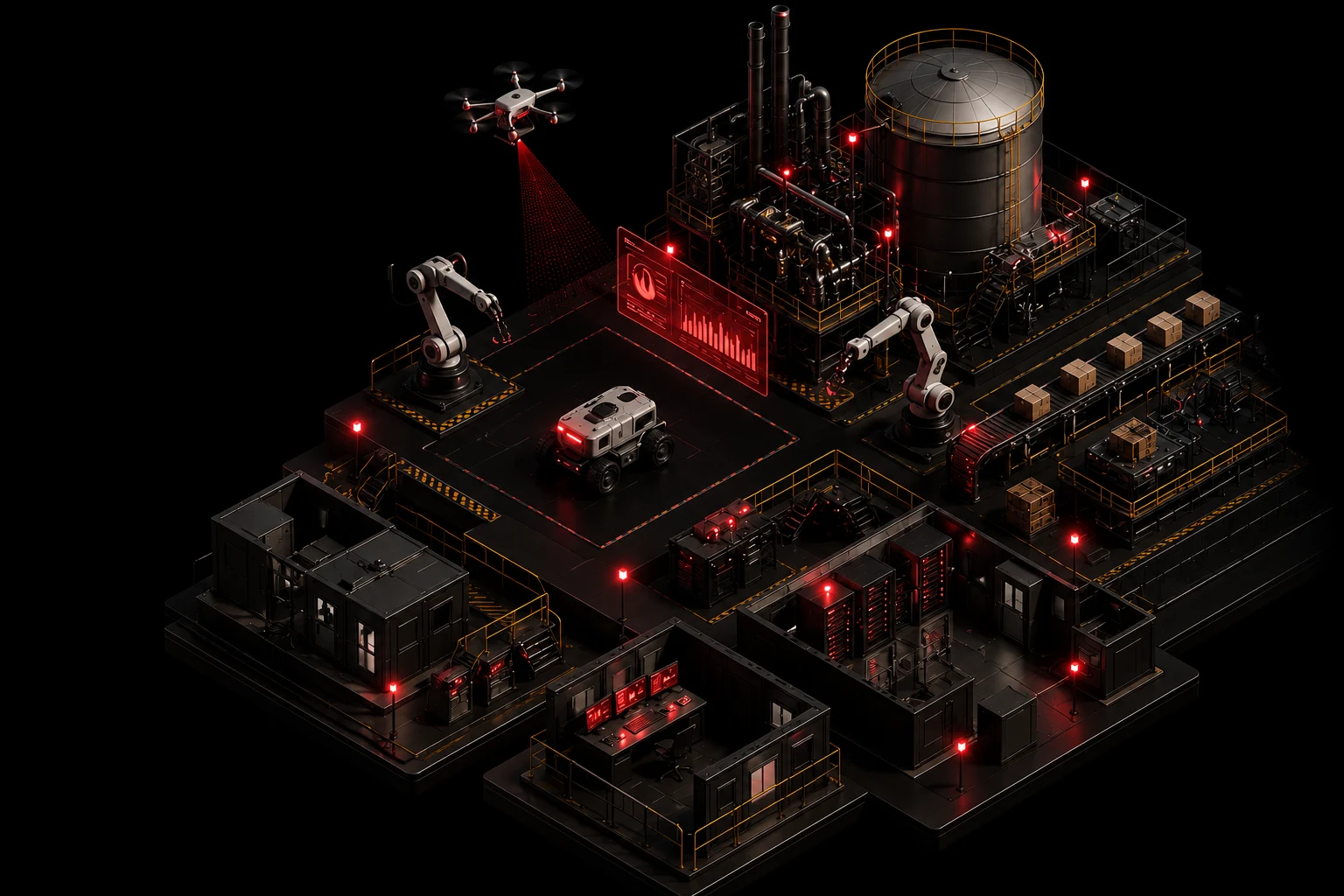Industrial Isometric Automation Concept