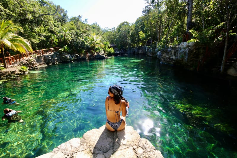 Cristalino Cenote crystal clear water