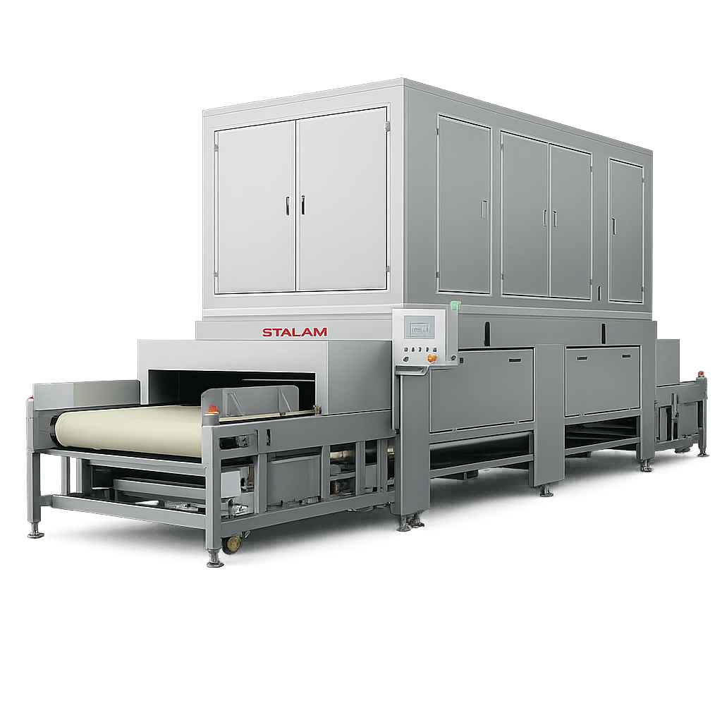 Stalam radio-frequency defrosting system for meat and poultry