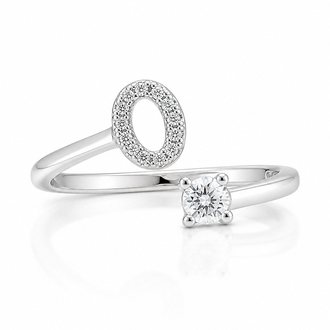 Halo Loop — oval and solitaire silver ring