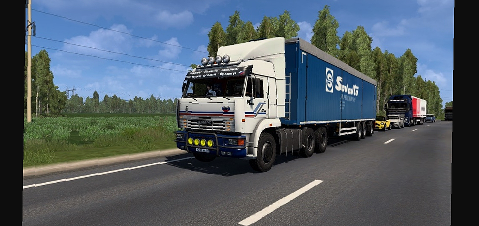 МОД Интерьер и скин для КамАЗ 54-64-65 зерновоз v1.0 ДЛЯ EURO TRUCK SIMULATOR 2