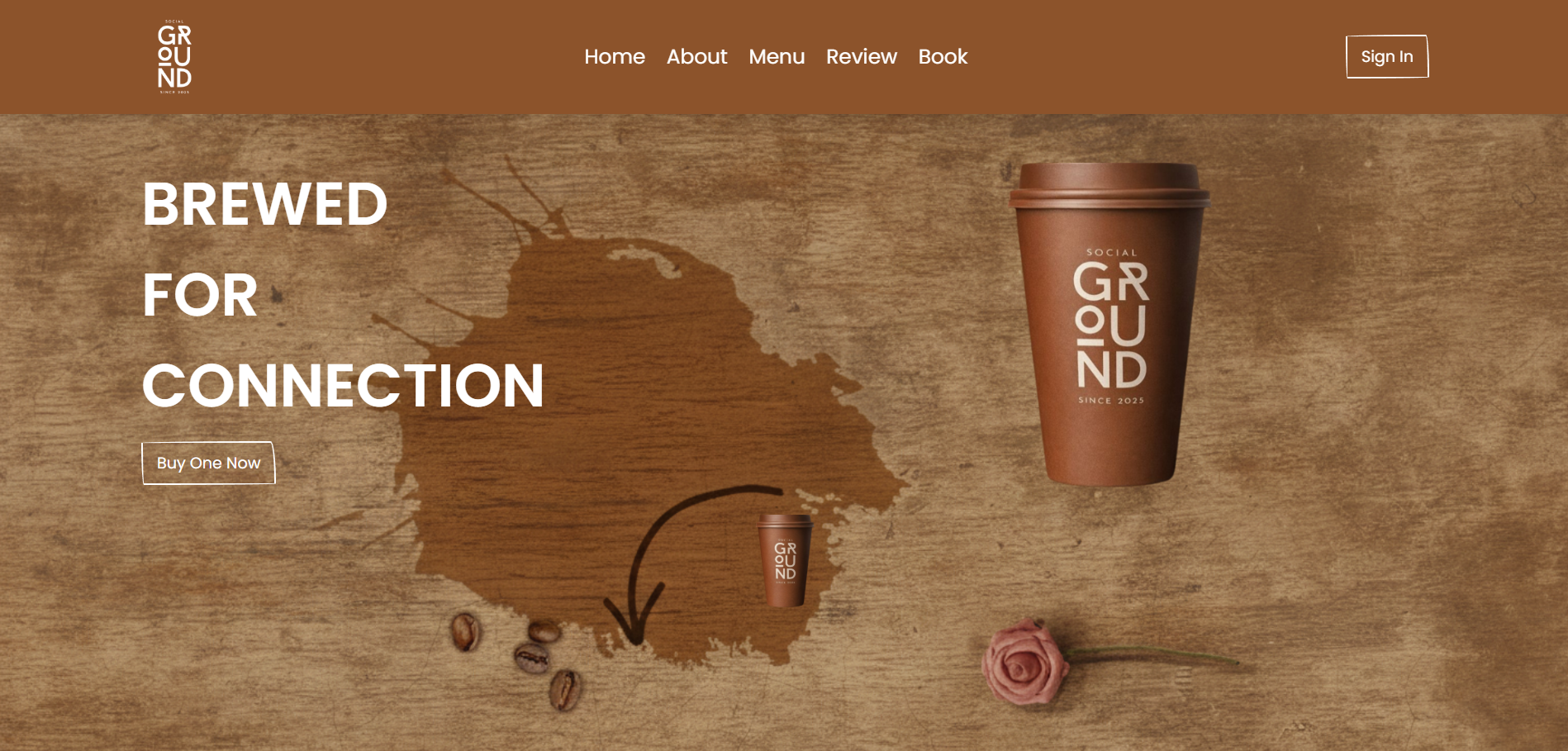 SOCIAL GROUND Coffee Shop Web with Member Page