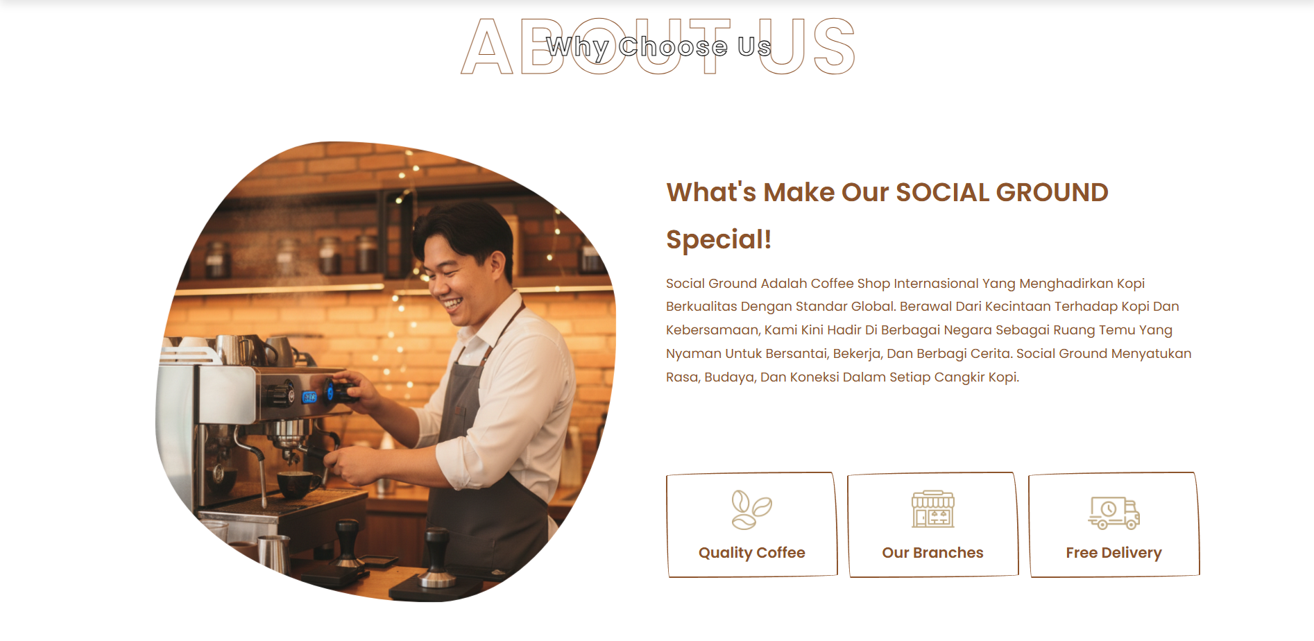 SOCIAL GROUND Coffee Shop Web with Member Page