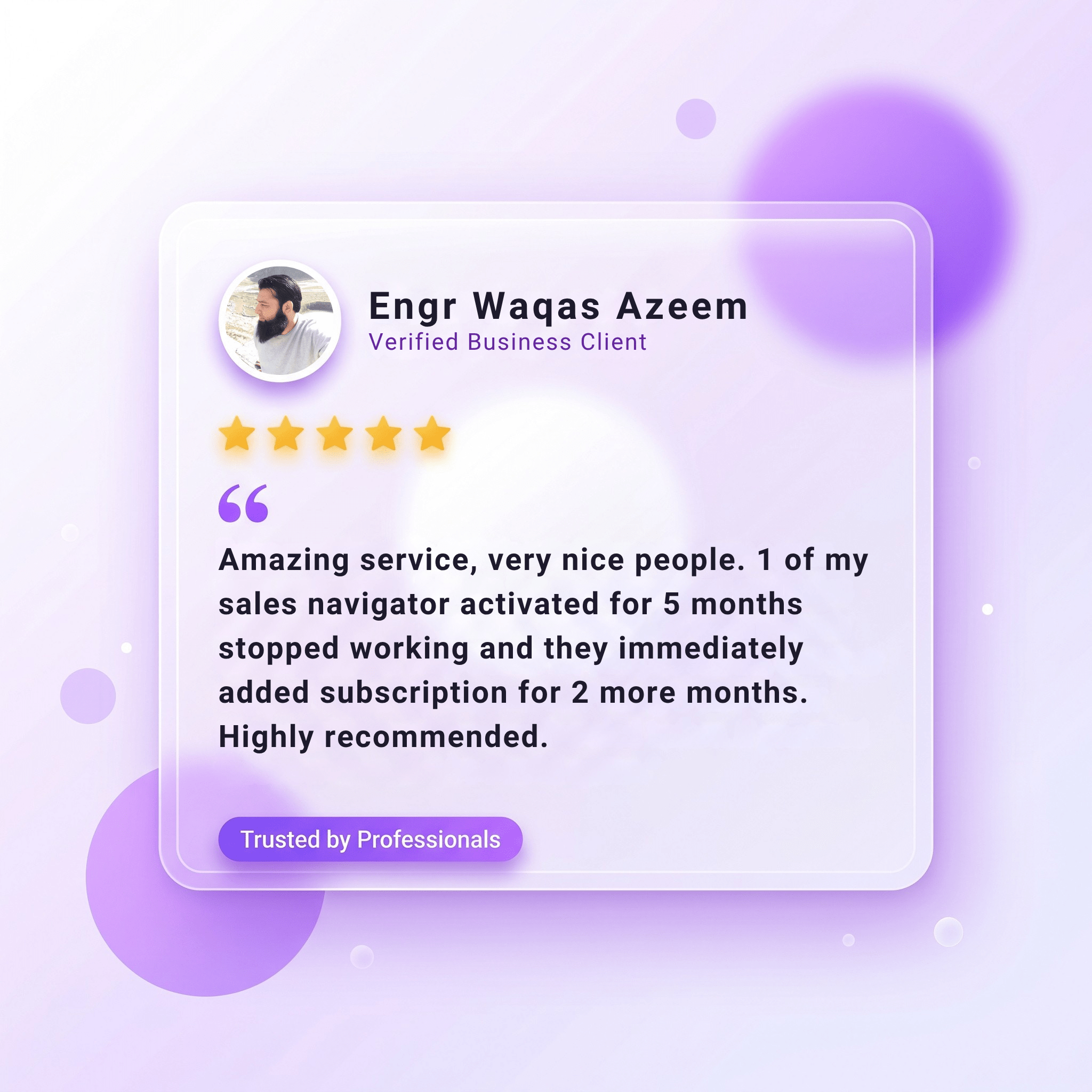 Review screenshot — Linkedin sales navigator