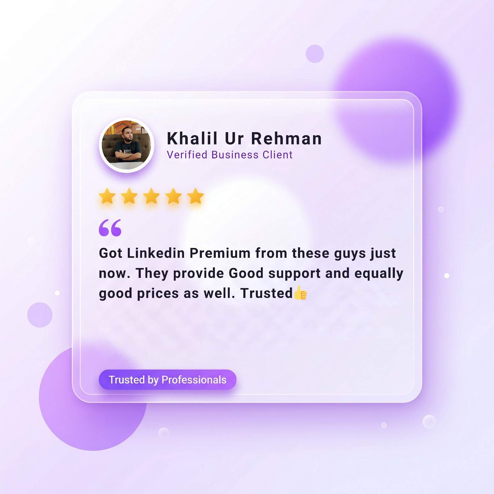 Review screenshot — Linkedin premium