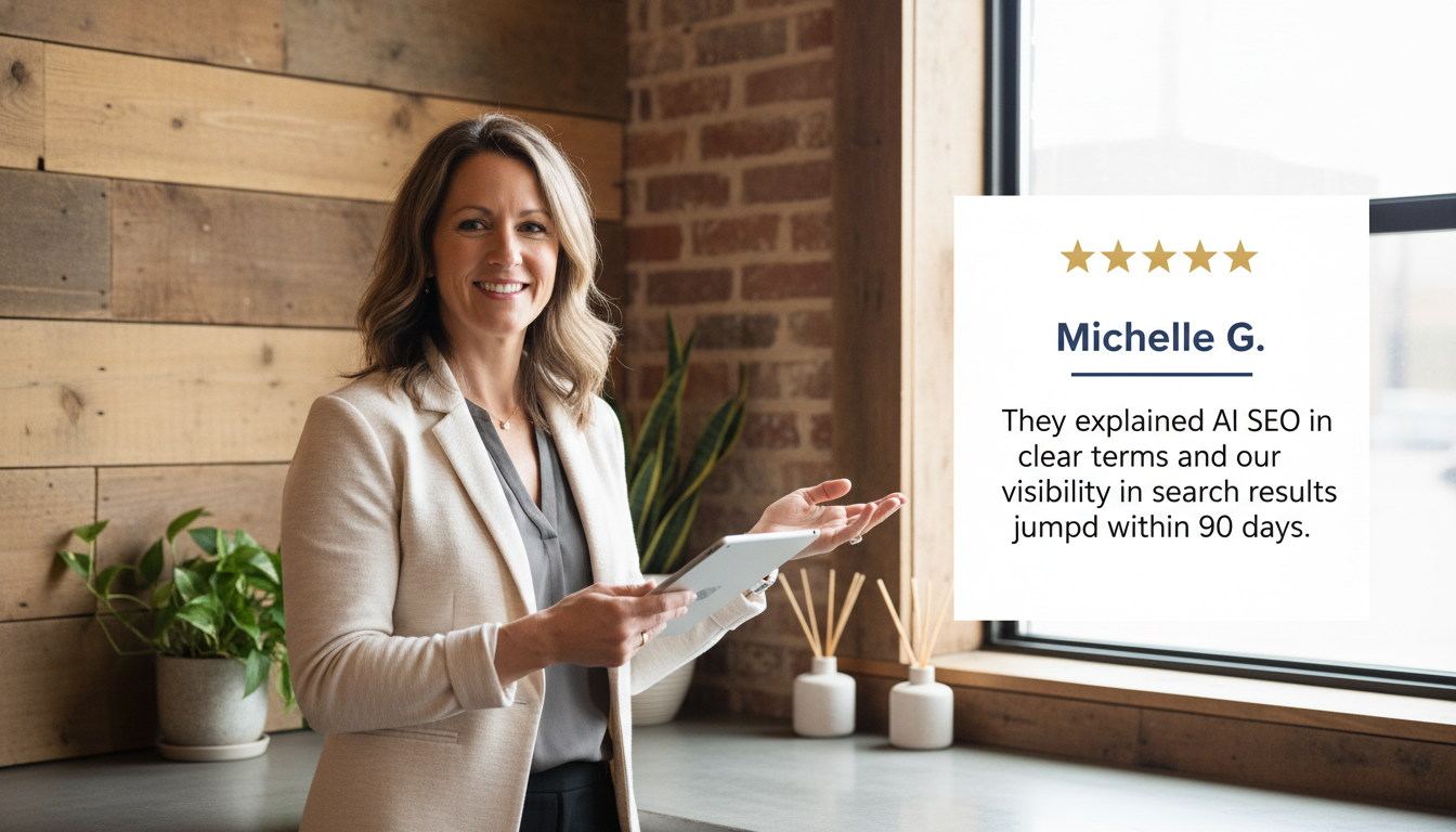 Fort Collins business owner testimonial: 'They explained AI SEO clearly and visibility jumped in 90 days.'