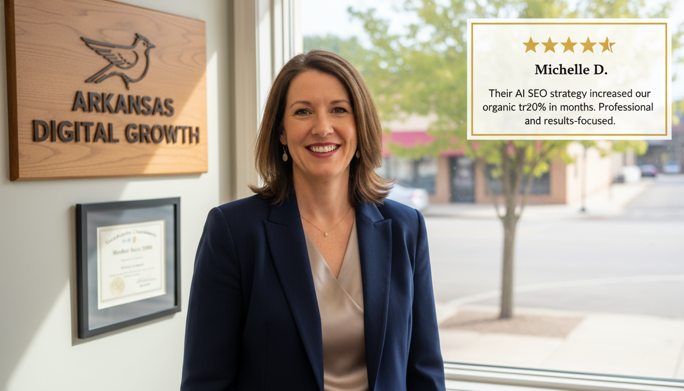 Satisfied Charlotte business owner with 5-star review: 220% organic traffic increase testimonial