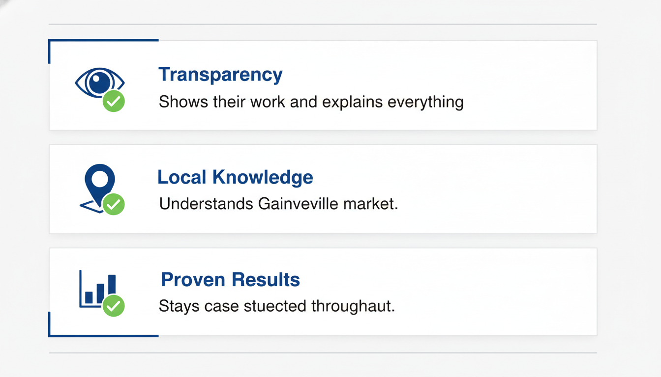 Checklist of qualities to look for in an AI SEO agency: transparency, local knowledge, results, communication