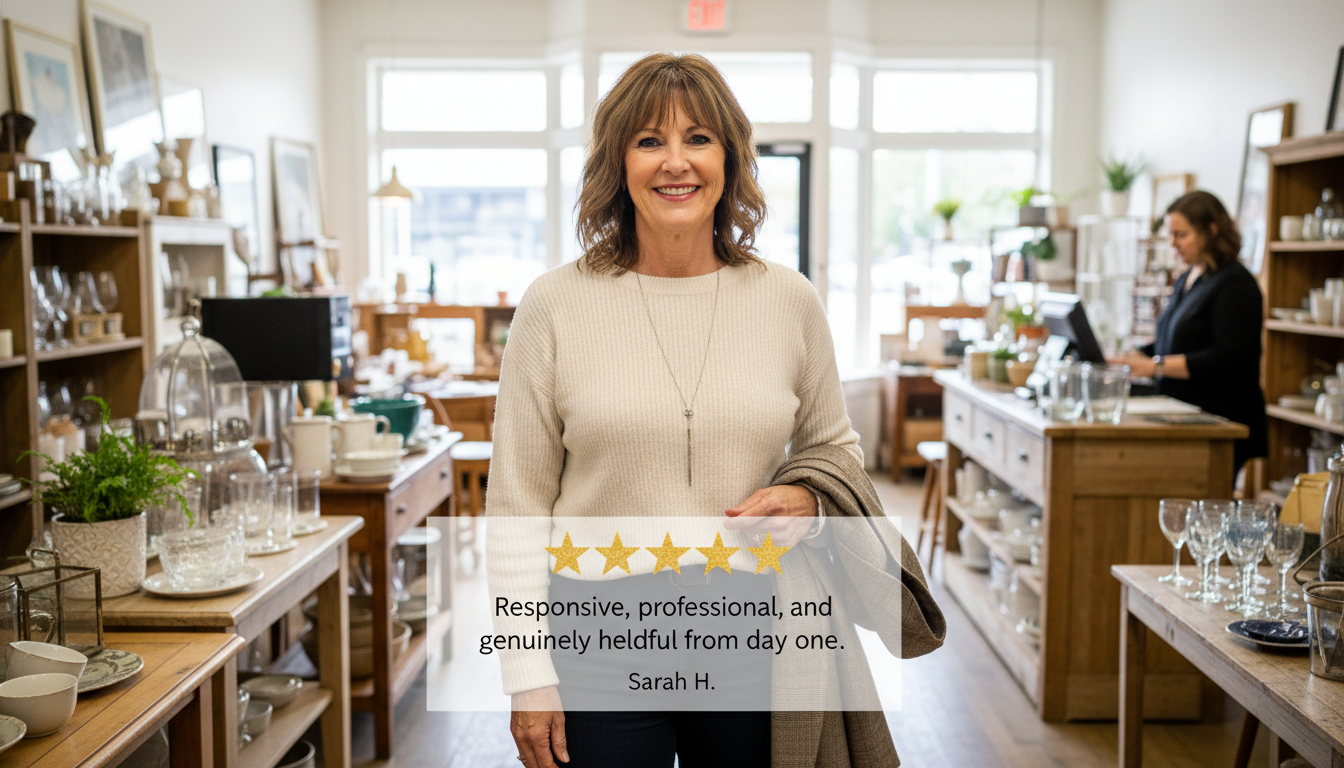 Satisfied Augusta GA business owner with 5-star review testimonial about responsive digital marketing results
