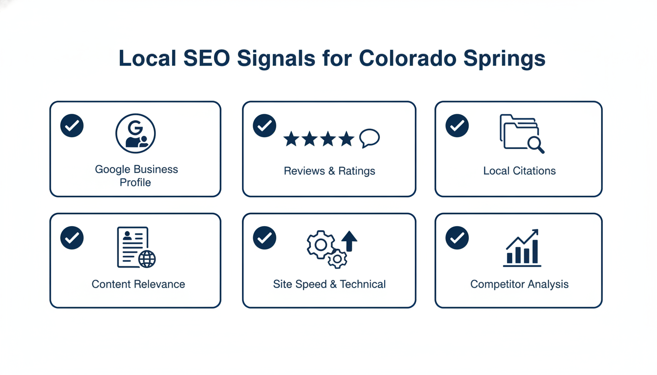 Local SEO signals checklist for Colorado Springs rankings optimization