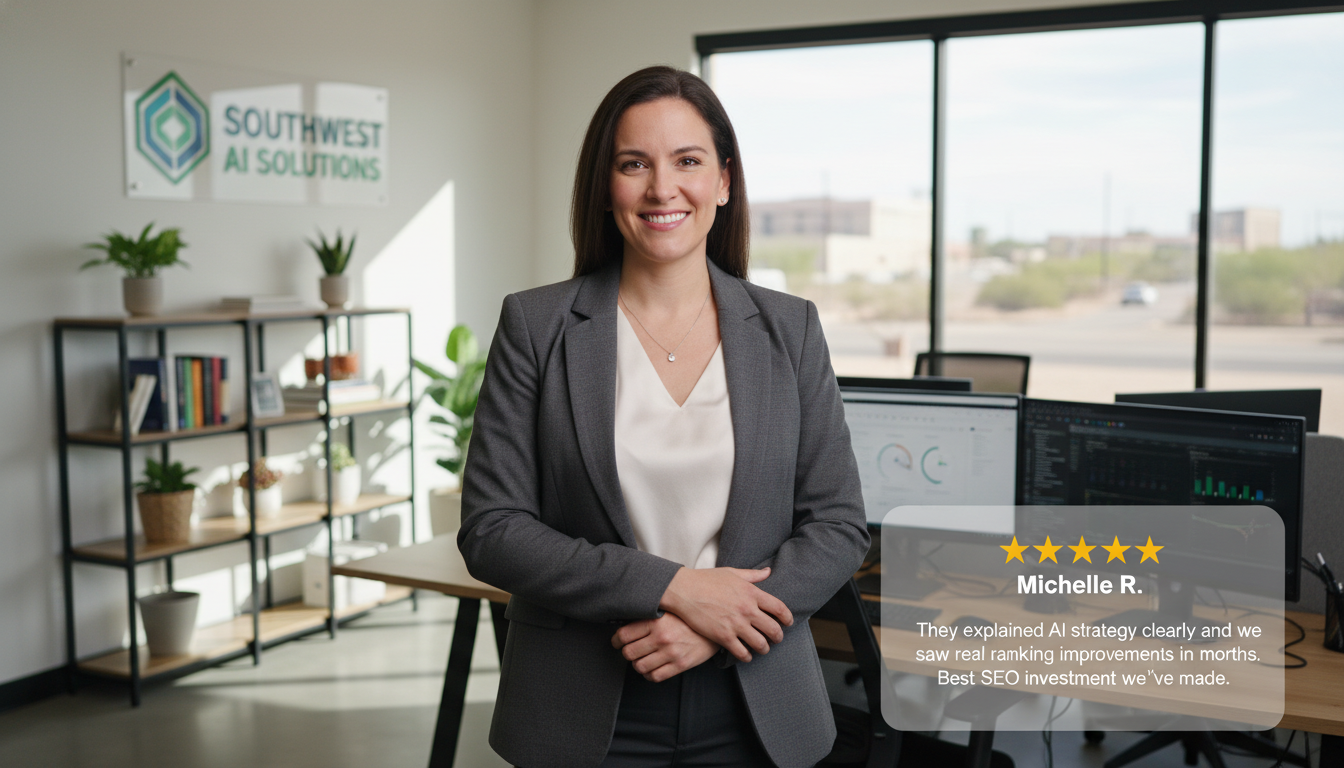 El Paso business owner testimonial about AI-powered SEO ranking improvements and results