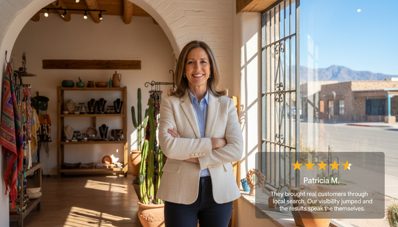 Patricia M. reviews AI SEO services that improved local search visibility in El Paso