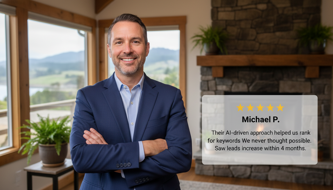 Business owner testimonial: 5-star review from Michael P. about SEO results in Jacksonville