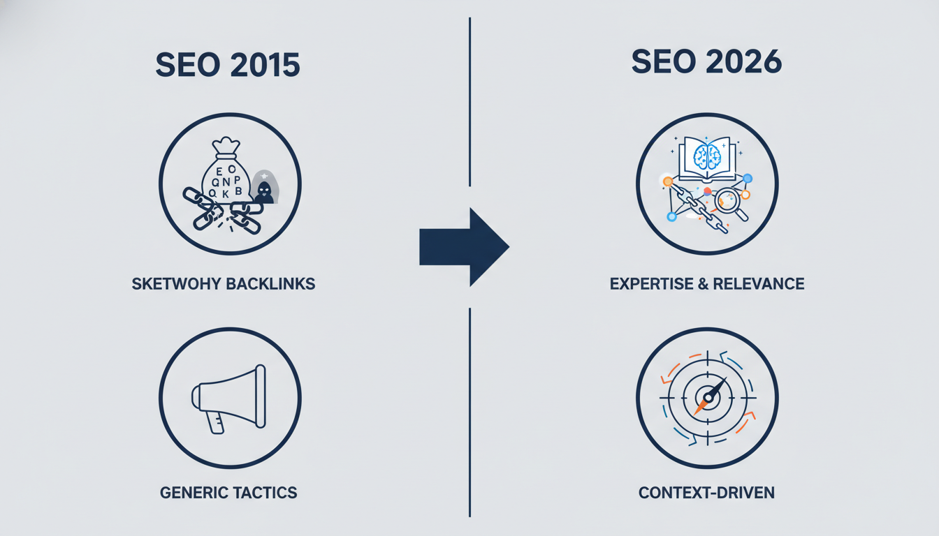 SEO evolution comparison 2015 vs 2026: Gainesville FL SEO Services