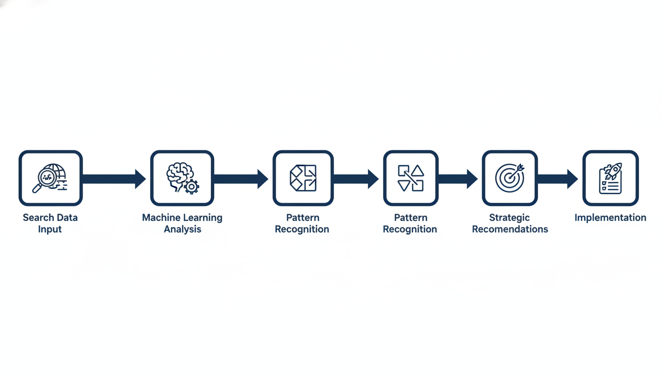 AI SEO process flowchart: data to implementation: Gainesville SEO Services