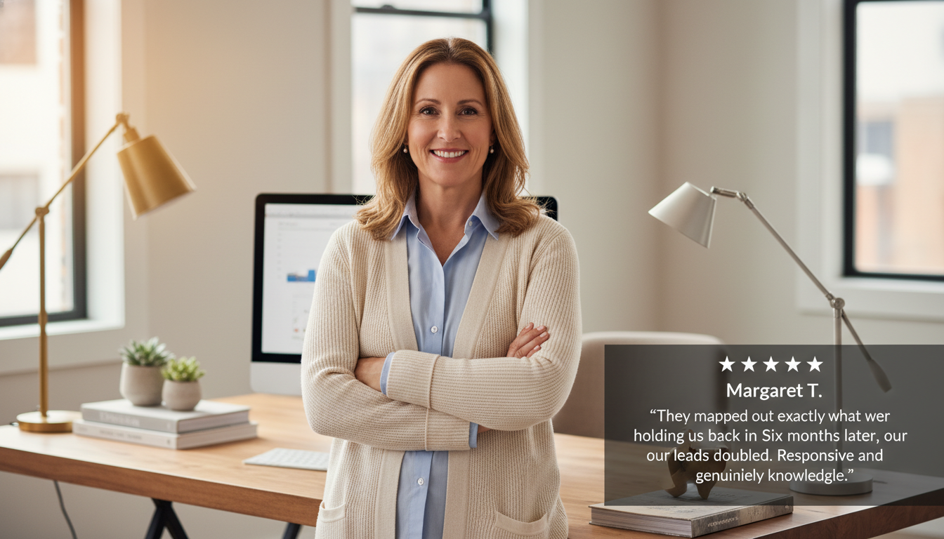 Client testimonial: Business owner showing success with AI SEO, Trenton NJ 5-star review