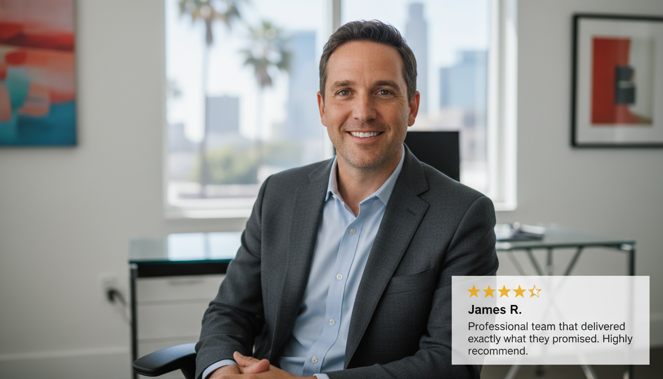 Satisfied local SEO AI agency Los Angeles customer review in Los Angeles, California