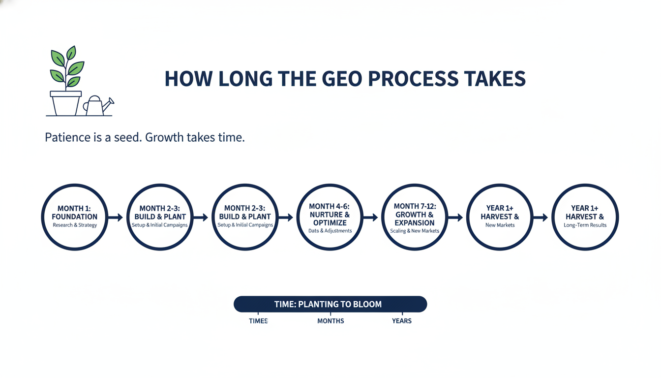 How Long the GEO Process Takes - generative AI SEO agency Ogden in Ogden, UT