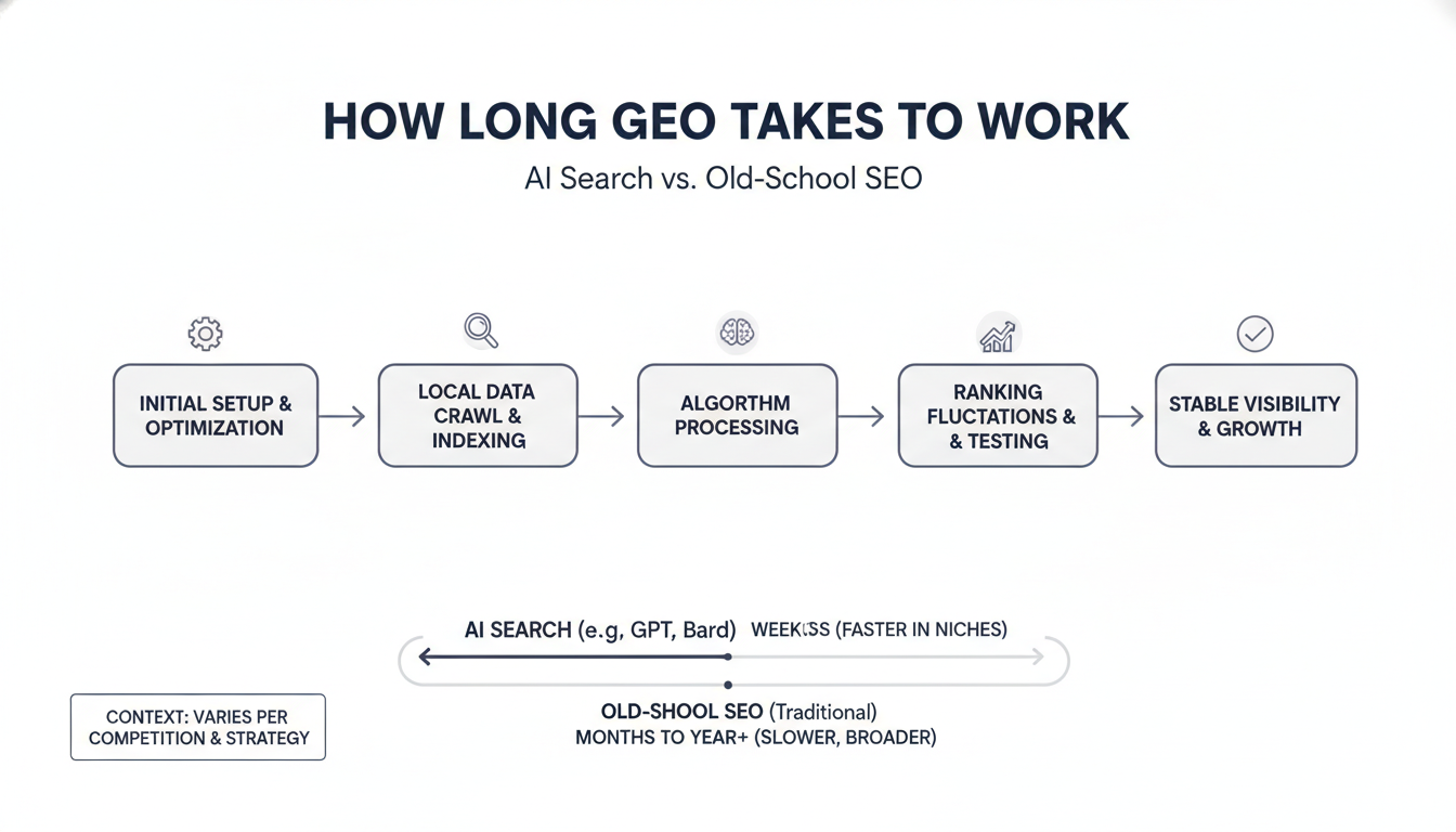 How Long GEO Takes to Work - generative AI SEO agency San Diego in San Diego, California