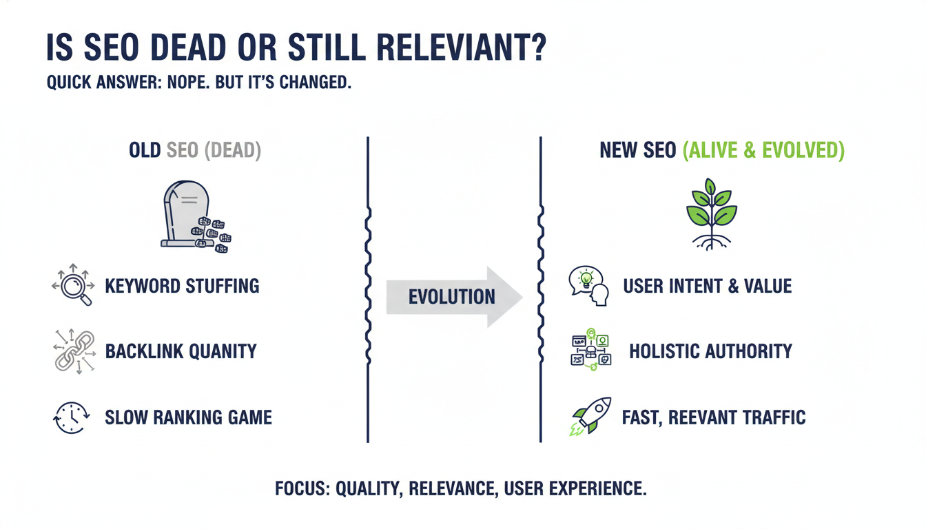 Is SEO Dead or Still Relevant? - generative AI SEO agency Durham in Corpus Christi
, TX