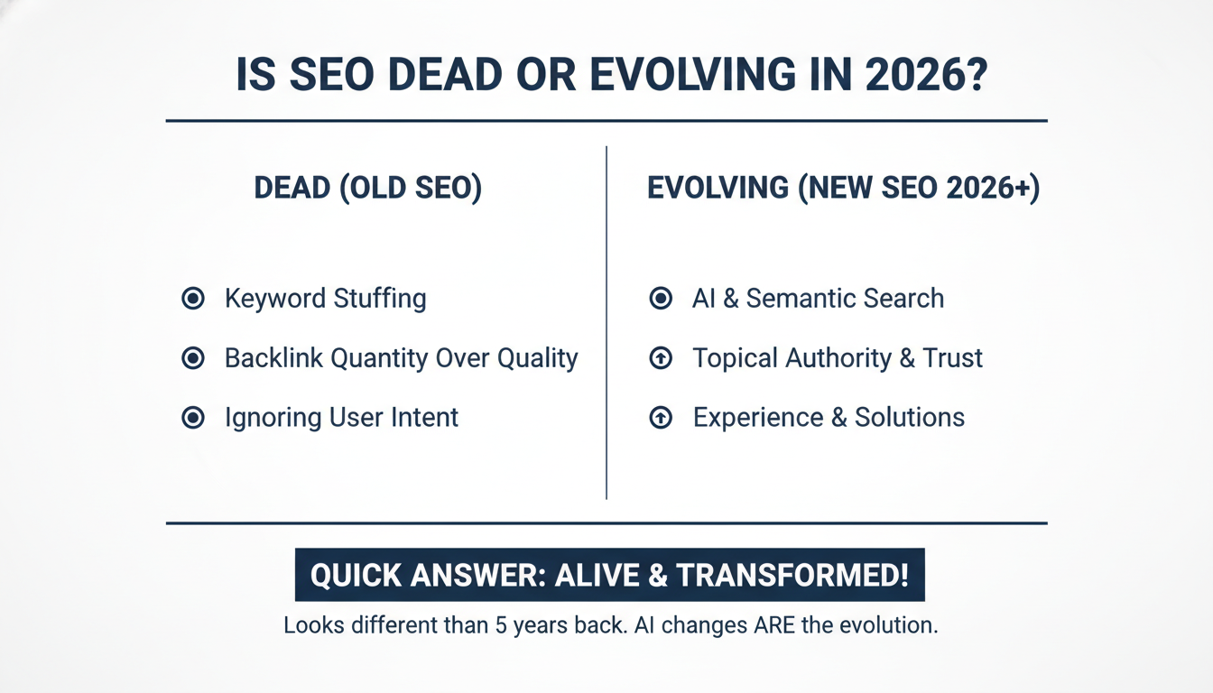 Is SEO Dead or Evolving in 2026? - AI SEO services Hilton Head SC in Mobile
, AL