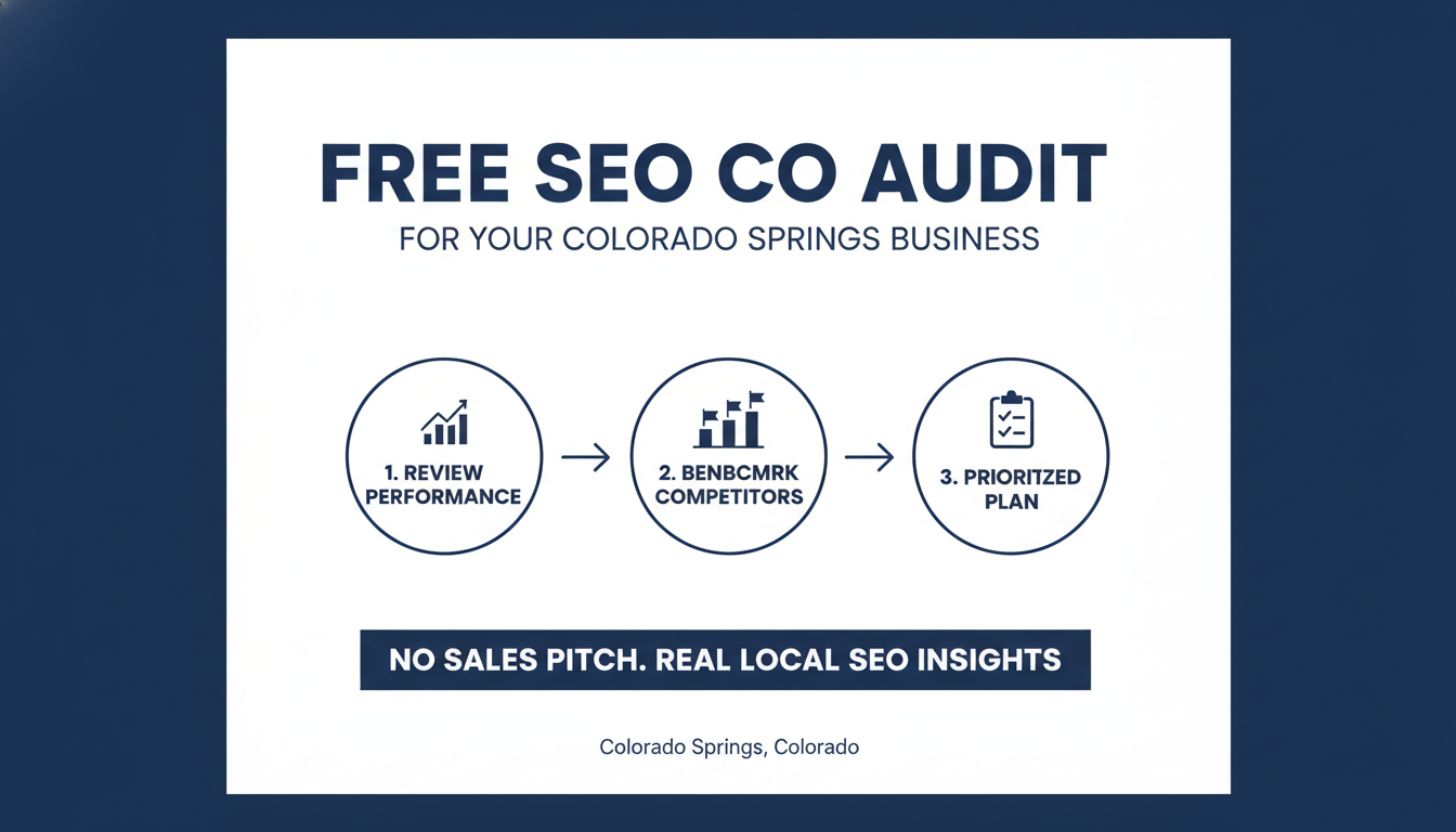 Get a Free SEO Co Audit for Your Colorado Springs Business - AI SEO company Colorado Springs in Colorado Springs, Colorado