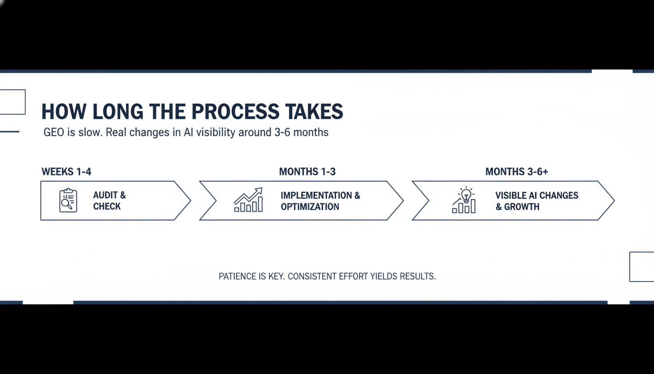 How Long the Process Takes - generative AI SEO agency Boise in Mobile
, AL