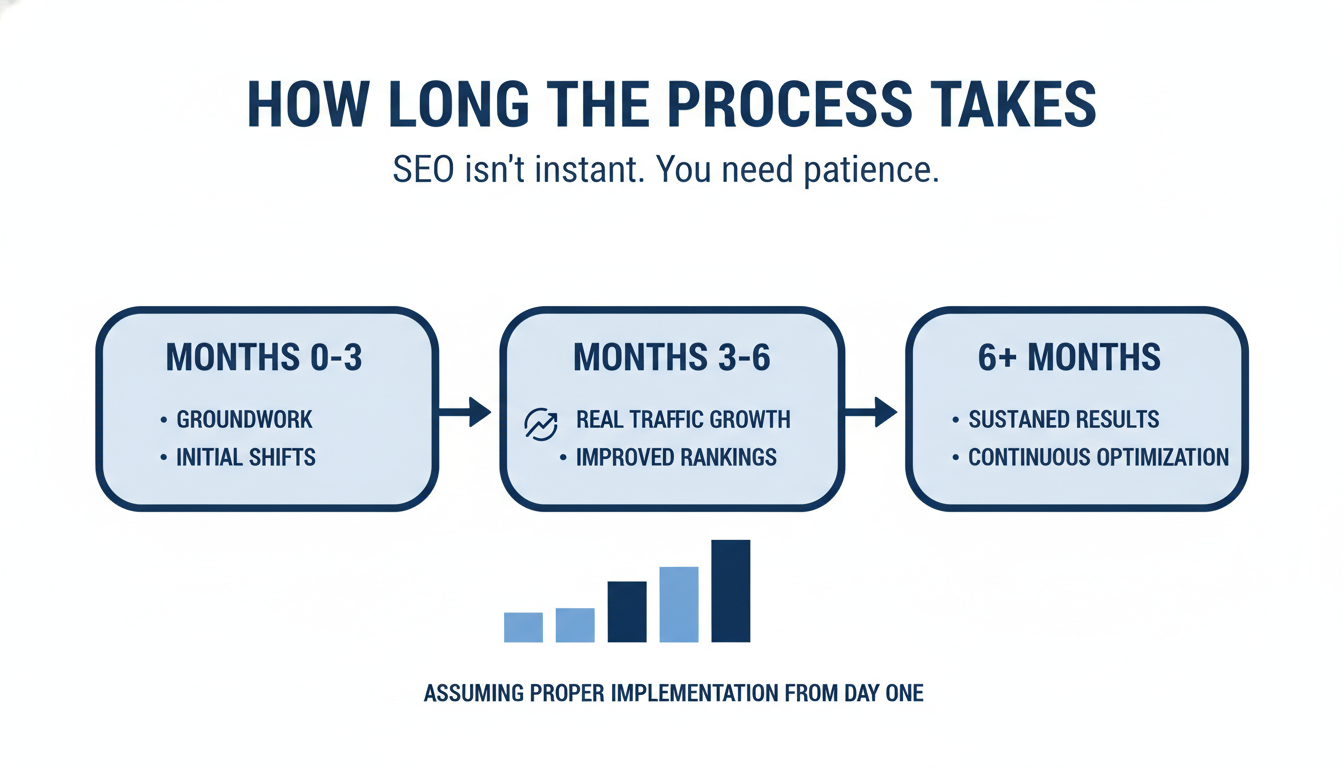 How Long the Process Takes - AI SEO company Baltimore in Baltimore, Maryland