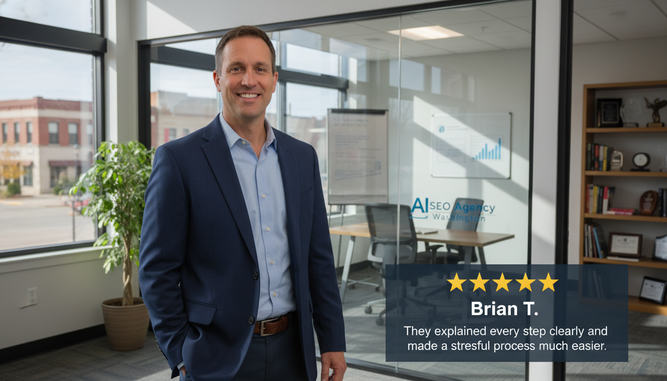 Satisfied AI SEO agency Washington customer review in Washington, Illinois