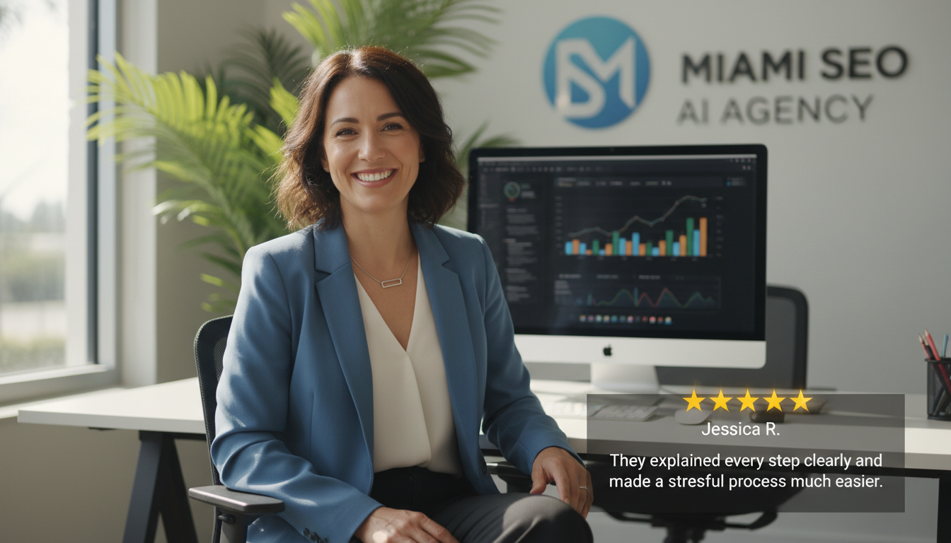 Satisfied local SEO AI agency Miami customer review in Miami, Florida