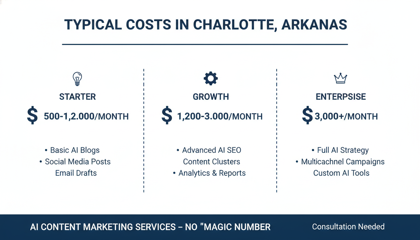 Typical Costs in Charlotte, Arkansas - AI content marketing agency Charlotte in Charlotte, Arkansas